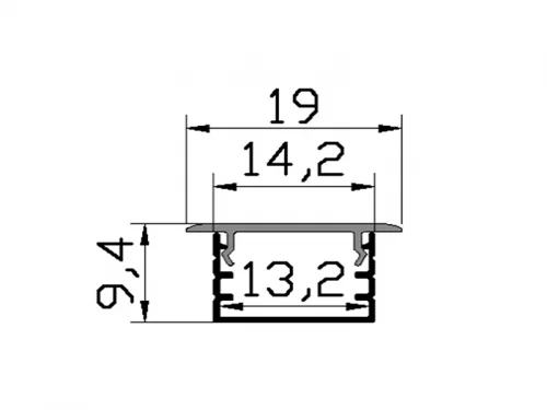 Thanh nhôm định hình led T1910